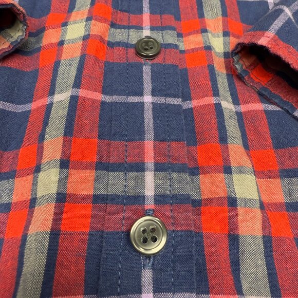 Women's J. CREW Lightweight Homespun Plaid Shirt in Boy Fit- Size M EUC - Picture 4 of 7